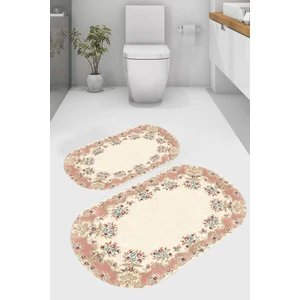 İnka Halı Kaymaz Taban Yıkanabilir 2'li Banyo Paspası (50X60 cm - 60X100 Cm) BRC5004