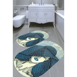 İnka Halı Kaymaz Taban Yıkanabilir 2'li Banyo Paspası (50X60 cm - 60X100 Cm) BRC1727