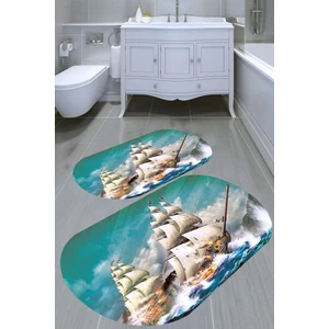 İnka Halı Kaymaz Taban Yıkanabilir 2'li Banyo Paspası (50X60 cm - 60X100 Cm) BRC5031