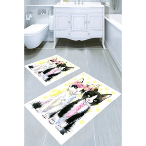 İnka Halı Kaymaz Taban Yıkanabilir 2'li Banyo Paspası (50X60 cm - 60X100 Cm) BRC5125