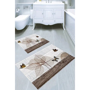 İnka Halı Kaymaz Taban Yıkanabilir 2'li Banyo Paspası (50X60 cm - 60X100 Cm) BRC5129