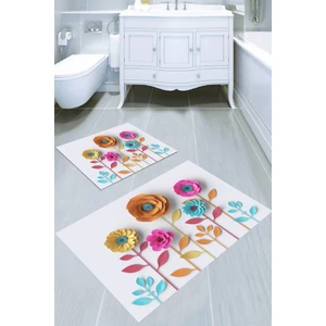 İnka Halı Kaymaz Taban Yıkanabilir 2'li Banyo Paspası (50X60 cm - 60X100 Cm) BRC5092