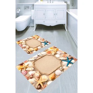 İnka Halı Kaymaz Taban Yıkanabilir 2'li Banyo Paspası (50X60 cm - 60X100 Cm) BRC5137