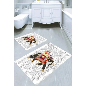 İnka Halı Kaymaz Taban Yıkanabilir 2'li Banyo Paspası (50X60 cm - 60X100 Cm) BRC5205