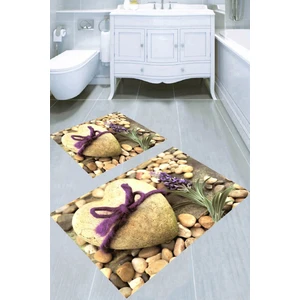 İnka Halı Kaymaz Taban Yıkanabilir 2'li Banyo Paspası (50X60 cm - 60X100 Cm) BRC5185