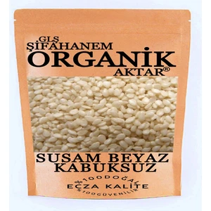 GLŞ Şifahanem Organik Aktar Beyaz Susam 1 kg Yağı Alınmamış Ecza Kalite