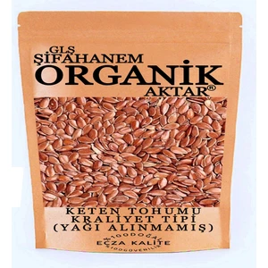 GLŞ Şifahanem Organik Aktar Keten Tohumu Tane 1 kg Yağı Alınmamış Ecza Kalite