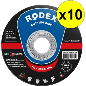 SRM10115N Metal, Inox, Paslanmaz Çelik Kesme Taşı 115MM 10 Adet