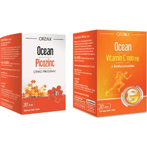 Ocean  Çinko Takviyesi 15 Mg 30 Tablet + C Vitamini 1000 Mg 30 Tablet