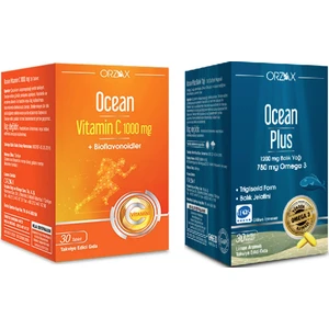 Ocean C Vitamini 1000 Mg 30 Tablet + Omega 3 Balık Yağı 1200 Mg 30 Kapsül