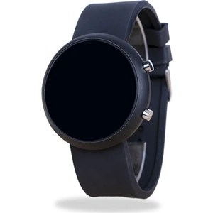 Yuvarlak Dijital LED Ekran Siyah Silikon Kordonlu Unisex Kol Saat ST-303737