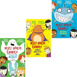Neşeli Günler Ilkokulu Seti 3 Kitap ( Havuzdaki Köpekbalığı - Sihirli Hamster - Tuvaletteki Hayalet )
