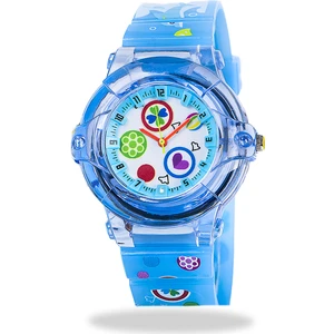 Açık Mavi Renk Silikon Kordonlu Spectrum Marka Çocuk Saat ST-303711