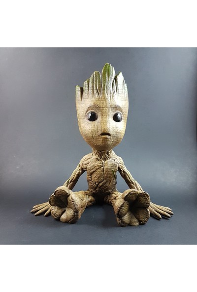 3 Boyutlu Dükkan Baby Groot Figür Saksı Kalemlik
