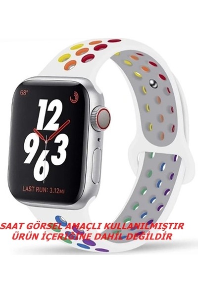 Magazabu Apple Watch 3 38 mm Uyumlu Kordon Rex Antialerjik Spor Saat Kordonu 38/Dısk02