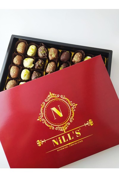 Nill's Chocolate Antep Fıstıklı Karışık Çikolatalı Hurma
