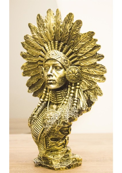 Antioch Artdesign Kızılderili Kadın Biblo Tasarım 30 cm Ev Dekor Hediyelik Eşya fiyatları