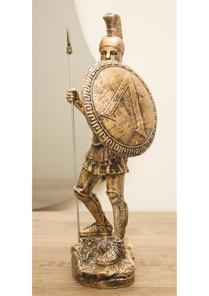 Antioch Artdesign Sparta Askeri Biblo Kral Leonidas Tasarım Spartalı Heykel 34 cm Ev Dekor Hediyelik Eşya modelleri