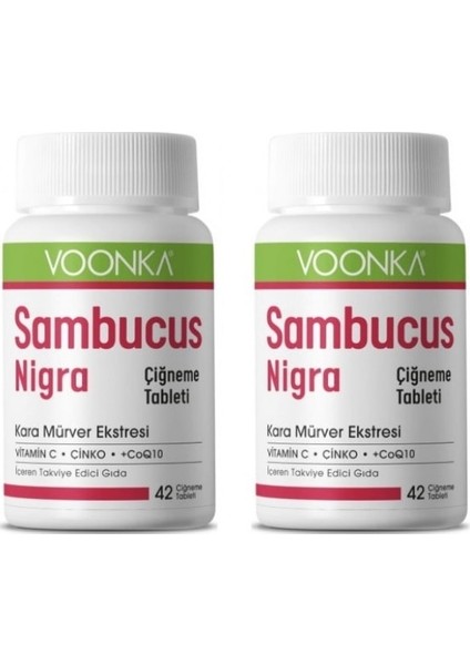 Sambucus Nigra Çiğneme Tableti 42 Adet x 2 Adet