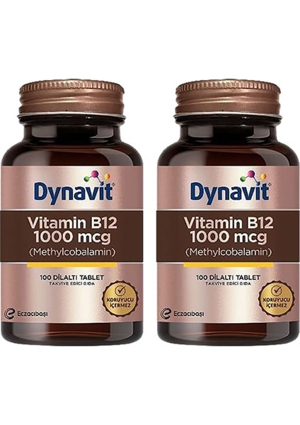 Vitamin B12 1000 Mcg Dilaltı 100 Tablet x 2 Adet