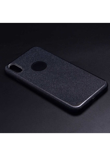 - Apple iPhone XS Max 6.5 - Kılıf Simli Koruyucu Shining Silikon - Siyah