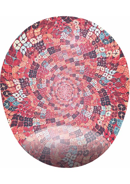 Kırmızı Ağırlıklı Desenli Bilek Destekli Tasarım Mouse Mouse Pad