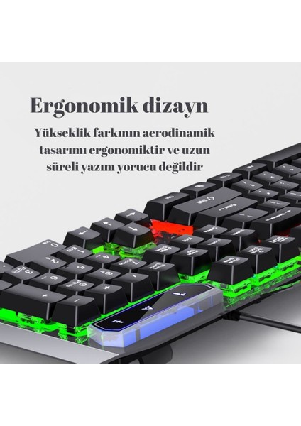 Rgb Oyun Klavyesi ve Renkli Mouse Set