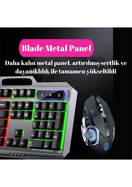 Rgb Oyun Klavyesi ve Renkli Mouse Set