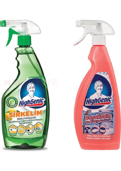 Sirkelim Sirkeli Temizleyici 750 ml ve Duşa Kabin Banyo Temizleyici 750 ml