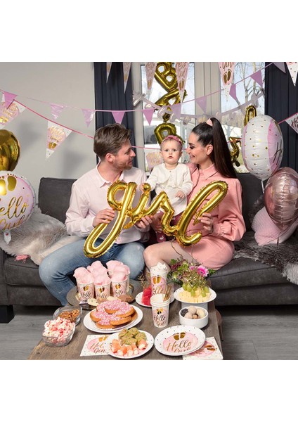 Girl Gold Folyo Balon - Bebek Çocuk Parti Kutlama Seti fiyatları