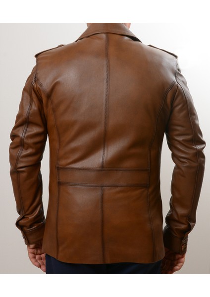 Taba Hakiki Deri Ceket Blazer