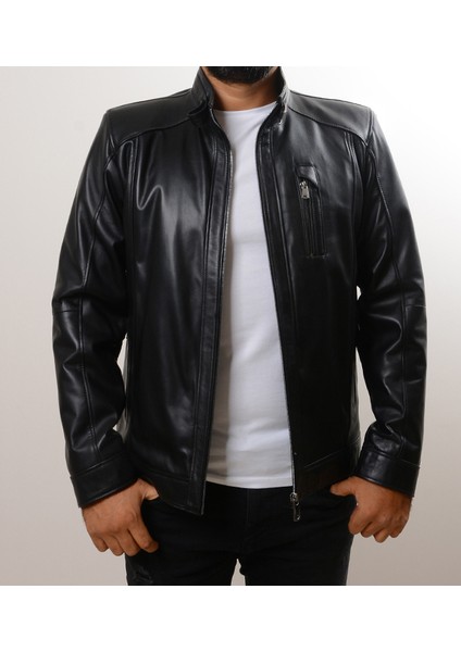 Siyah Hakiki Deri Ceket Y03