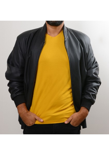 Tafta Hakiki Deri Ceket Kolej