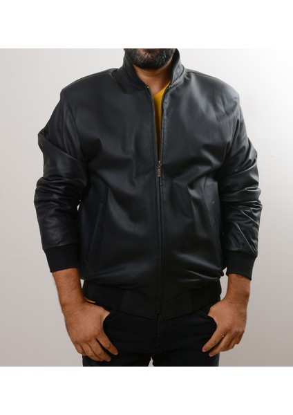 Tafta Hakiki Deri Ceket Kolej modelleri