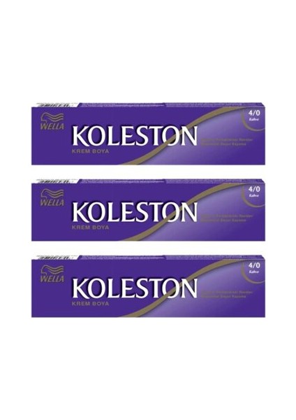 Koleston Saç Boyası Tüp 3 Lü Kahve 4.0