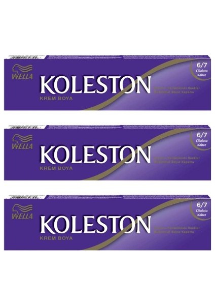 Koleston Saç Boyası Tüp 3 Lü Çikolata Kahve 6.7