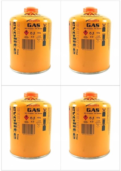 Butane Propane Vidalı 450 Gr. Ocak Kartuşu 4'lü Set