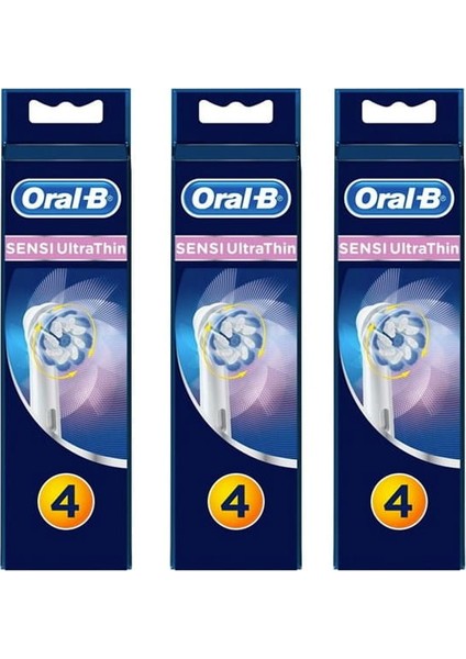 Diş Fırçası Yedek Başlığı Sensitive Ultra Thin 4 Lü x 3 Adet