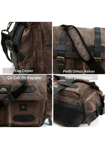7156 Kanvas Vintage Postacı Omuz Günlük Yıpranmış Stil Retro Boho Satchel Çanta fiyatları