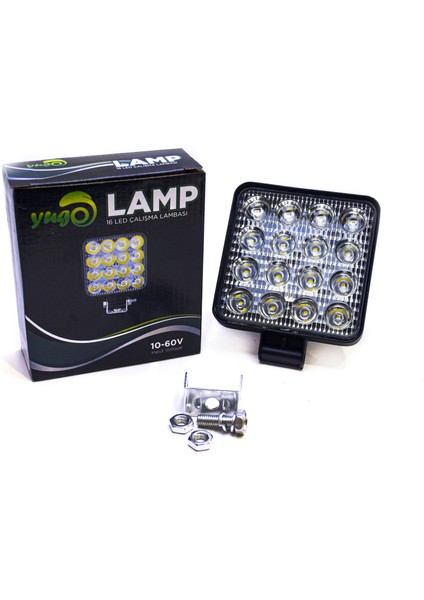 Yugo çalışma lambası 16 Ledli 10-60 V 48 Watt