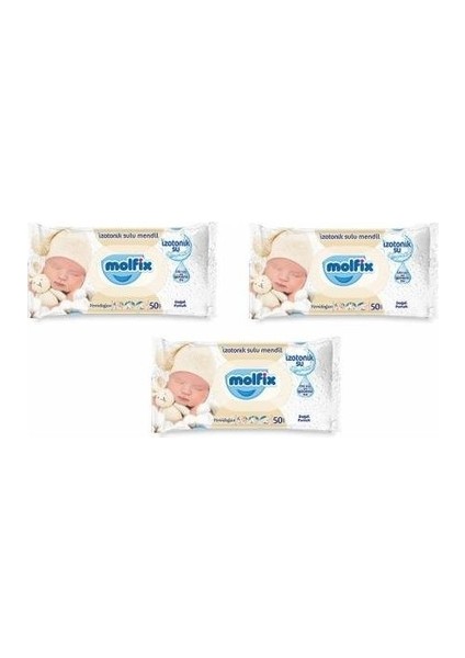 Izotonik Sulu Islak Mendil 50'li (3 x 50 Li)