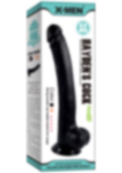 Gerçekçi Yumuşak Dokulu 31 cm Dev Siyah Realistik Dildo