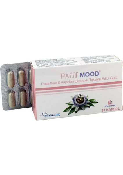 Passif Mood Passiflora & Valerian Ekstraktı Takviye Edici Gıda 30 Kapsül