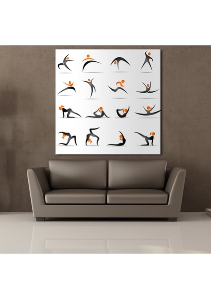 Spor Hareketi Yapan Insanlar 40X40CM fiyatları