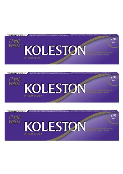 Koleston Saç Boyası Tüp 3'lü Siyah 2.0