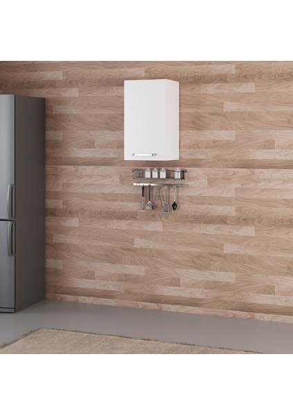 Mutfak Üst Modül 1DK2R 40CM Dolap Beyaz - B1