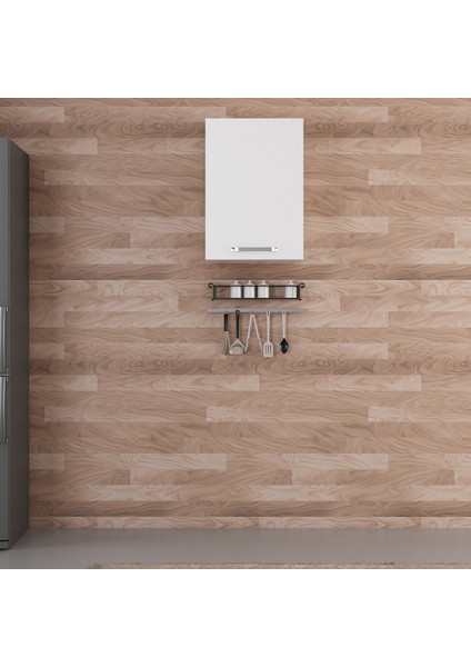Mutfak Üst Modül 1DK2R 50CM Dolap Beyaz - B1