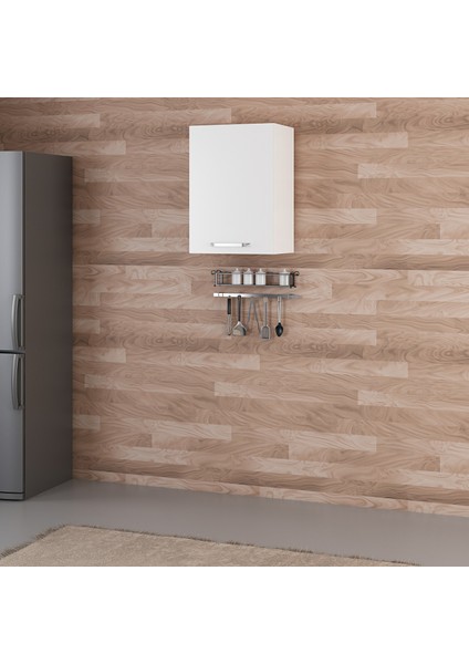 Mutfak Üst Modül 1DK2R 50CM Dolap Beyaz - B1