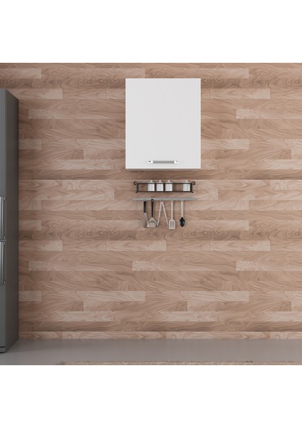 Mutfak Üst Modül 1DK2R 60CM Dolap Beyaz - B1