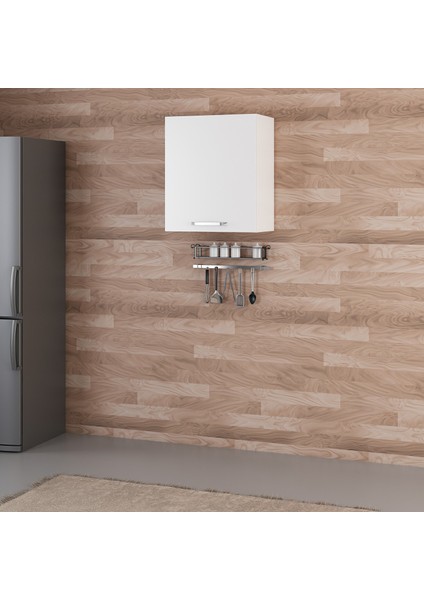 Mutfak Üst Modül 1DK2R 60CM Dolap Beyaz - B1